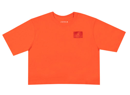 Women's Jordan Essentials Cropped Top in Habanero Red / Gym Red