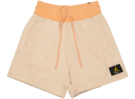 Women's Jordan Flight Fleece Shorts in Apricot / Beige
