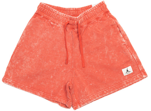Women's Jordan Flight Washed Shorts in Lobster