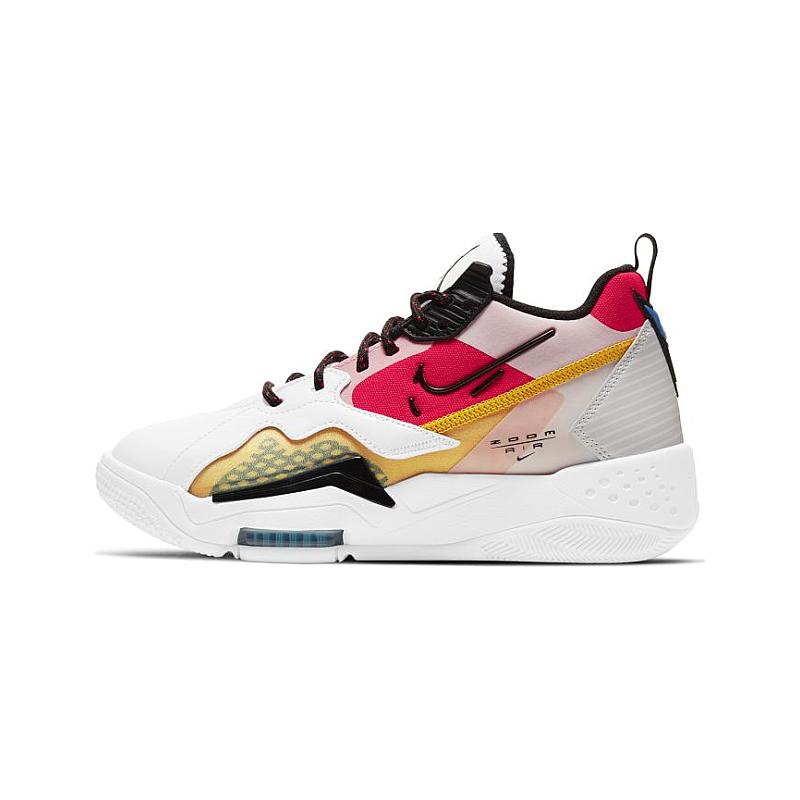 Women's Jordan Zoom '92 in White / Black / Siren Red / University Gold
