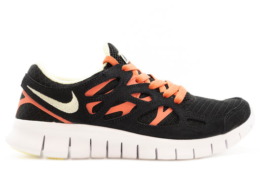 Women's Nike Free Run 2 in Black / Lime Ice / Magic Ember / White