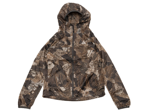Women's Nike NRG Windproof ACG Jacket in Ironstone / Dark Smoke Grey / Summit White