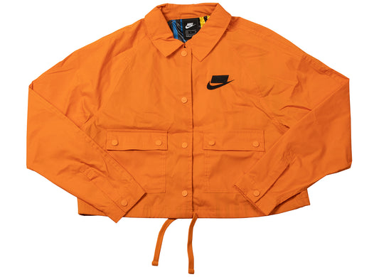 Women's Nike Sportswear Woven Jacket in Magma Orange / Black