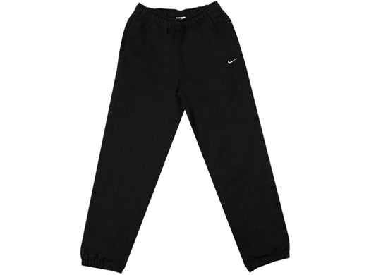 Women's NikeLab NRG Solo Swoosh Fleece Pants in Black / White
