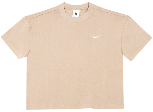 Women's NikeLab NRG Solo Swoosh Tee in Malt / White