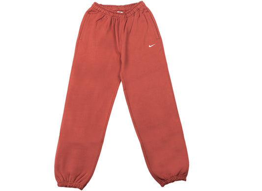 Women's NikeLab Solo Swoosh Fleece Pants in Cedar / White