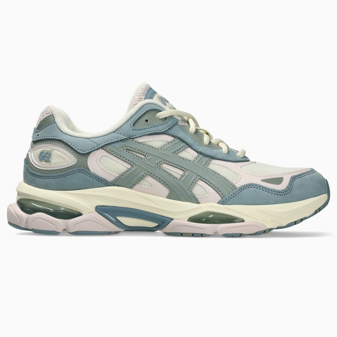 ASICS GEL-NYC 2.0 Ivory/Slate Blue 1203B153.750, lateral side view. Image via Fullress