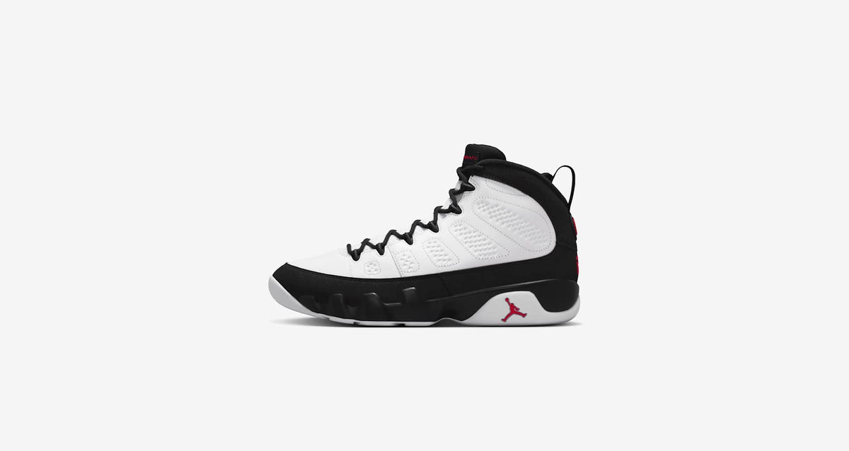Air Jordan 9 Retro OG White and Black Space Jam official Nike SNKRS image