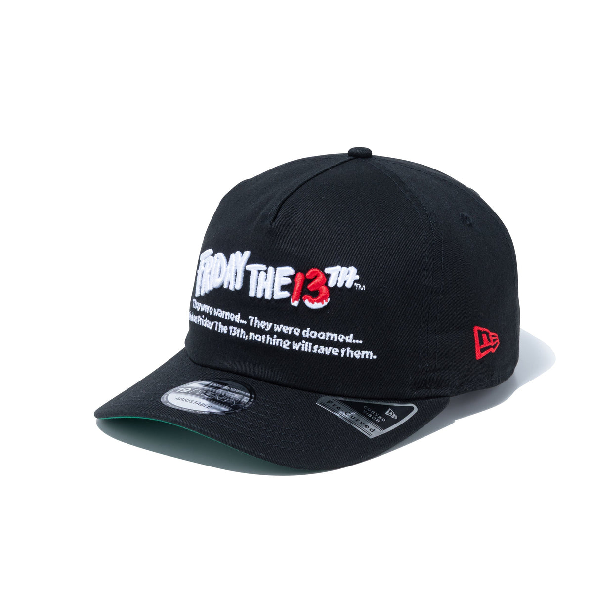 New Era Japan Friday the 13th PC 19TWENTY — black cap with red 13TH embroidery, official product plate