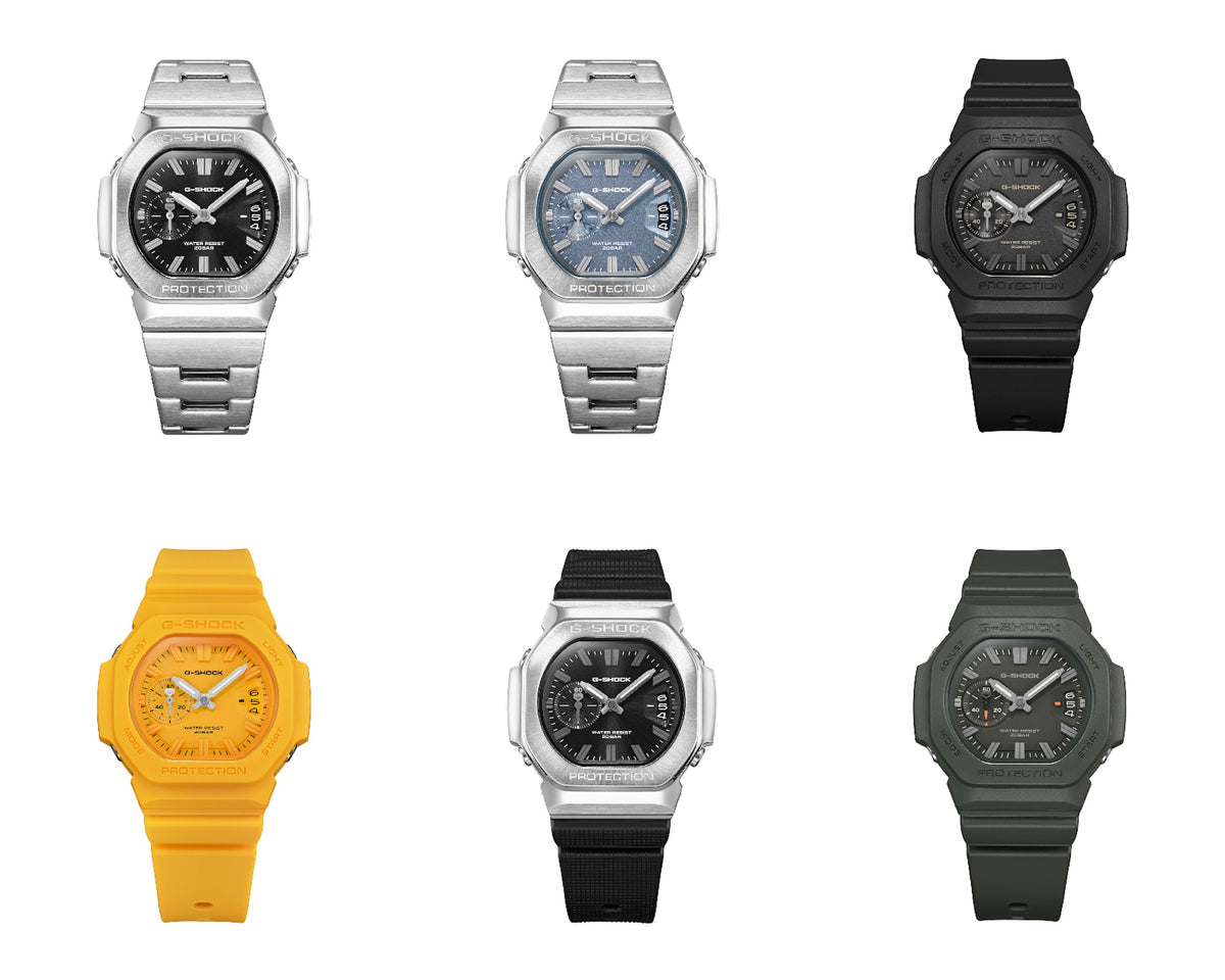 Casio G-SHOCK 2500 Series GMC-2500D, GMC-2500 and GAC-2500 lineup. Image via Casio