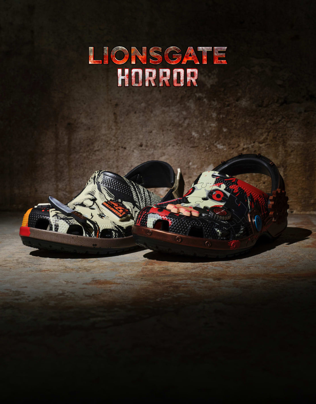 Lionsgate Horror x Crocs Halloween and Saw Classic Clogs campaign — official Crocs marketing