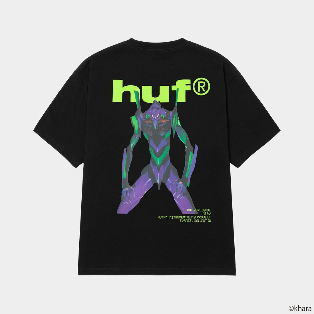 HUF × Neon Genesis Evangelion UNIT-01 Tee — official product front