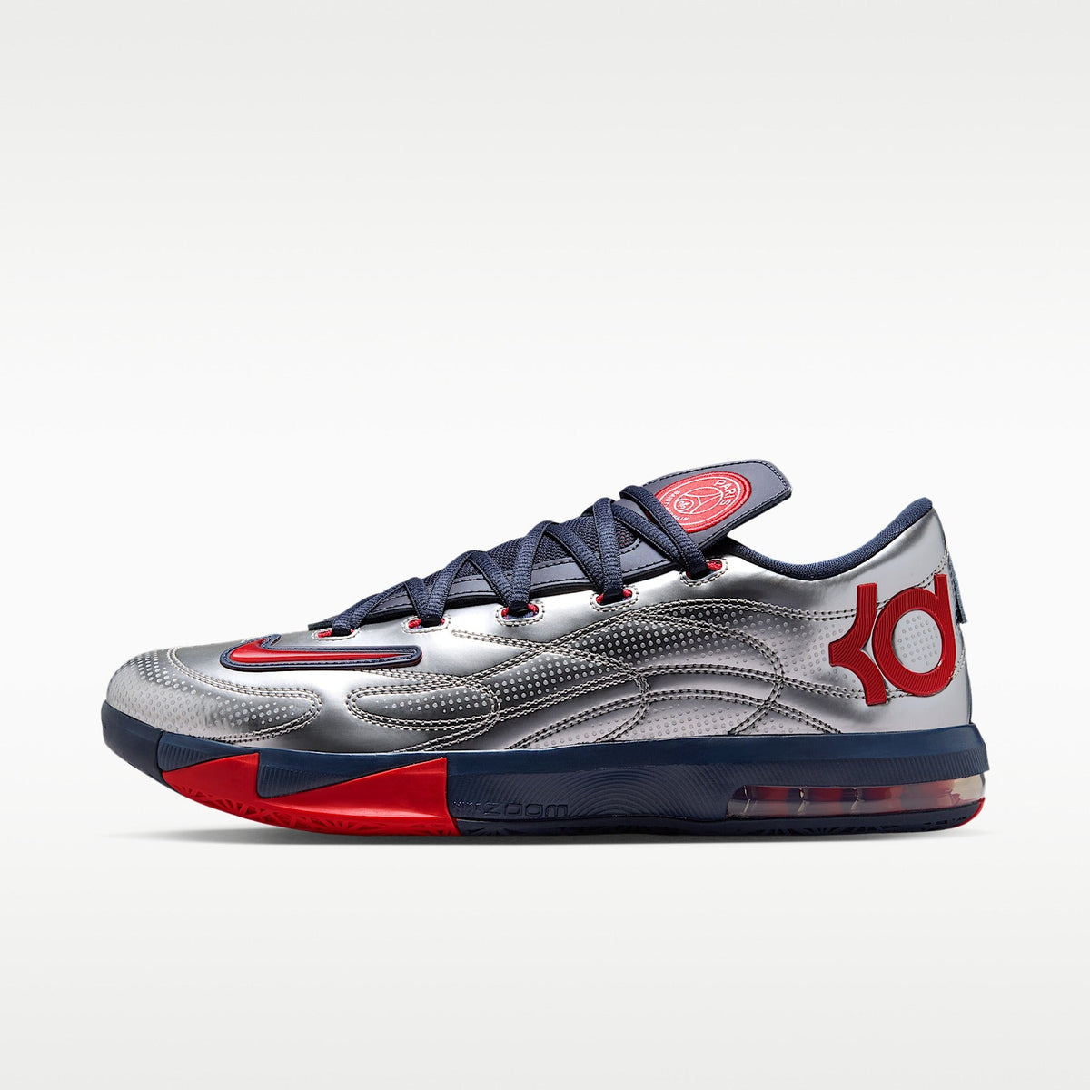 PSG x Nike KD 6 Metallic Silver IU0593-001 official Nike pair shot