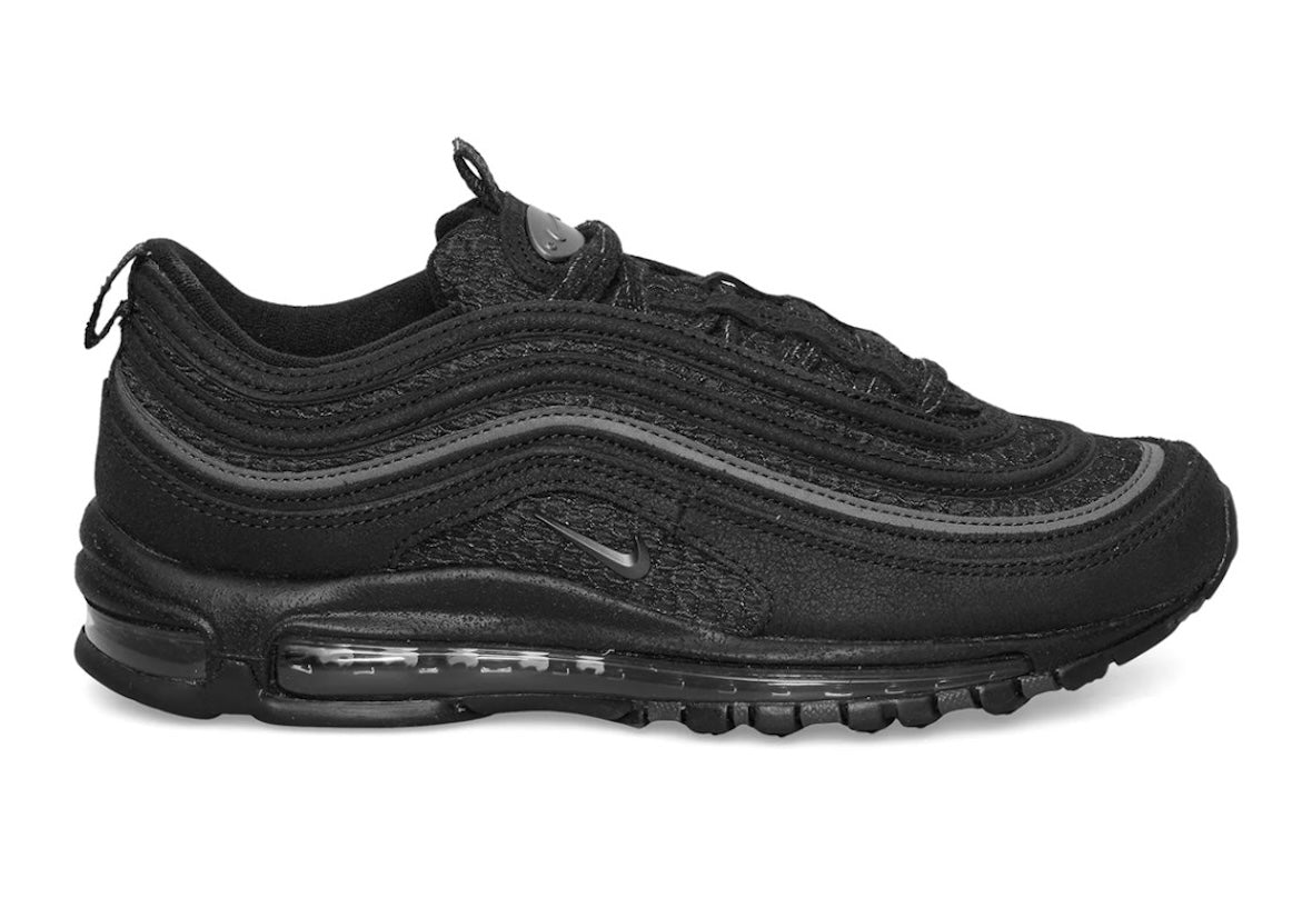 Slam Jam x Nike Air Max 97 in black, lateral side, photo via Sneaker Bar Detroit