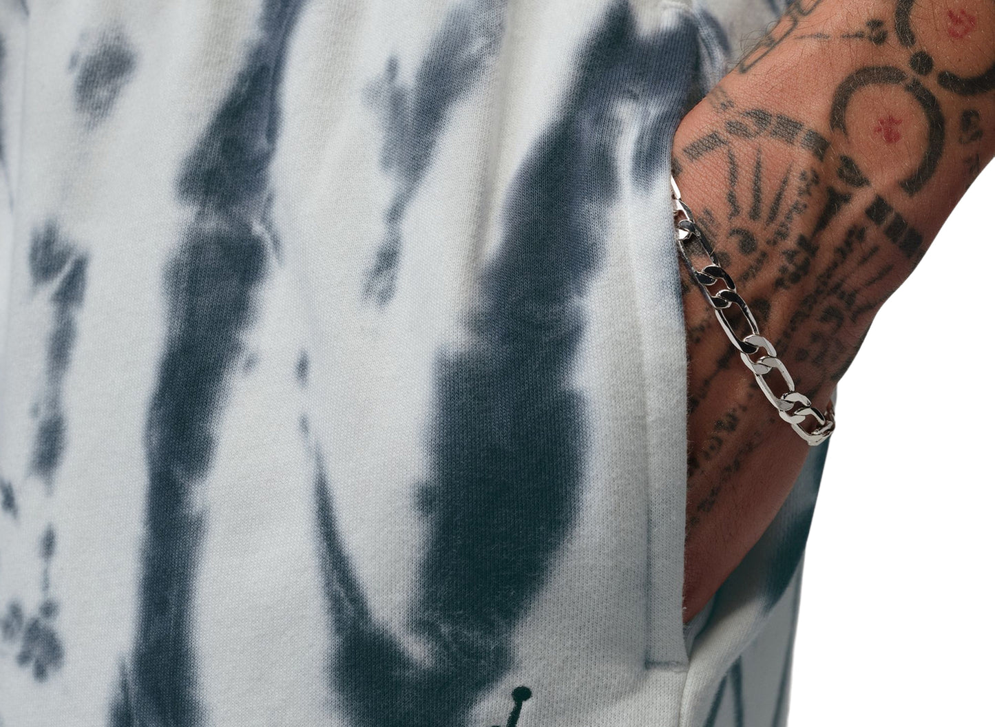 Jordan Brooklyn Fleece Tie-Dye Festival Short in Sail