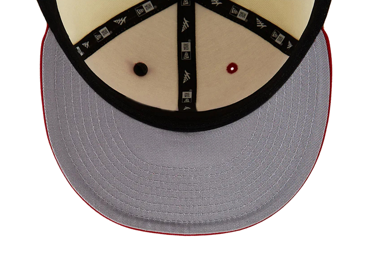 Paper Planes The Original 9Fifty Snapback Crown Hat in Chrome White / Crimson