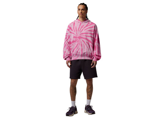 Jordan Brooklyn Fleece Tie-Dye Pullover Festival Hoodie in Iced Carmine