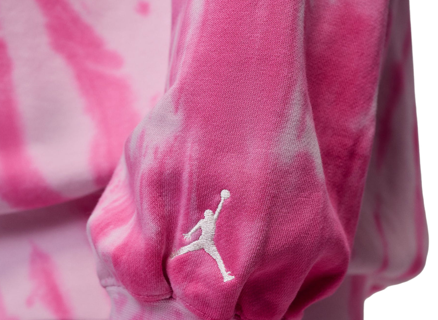 Jordan Brooklyn Fleece Tie-Dye Pullover Festival Hoodie in Iced Carmine