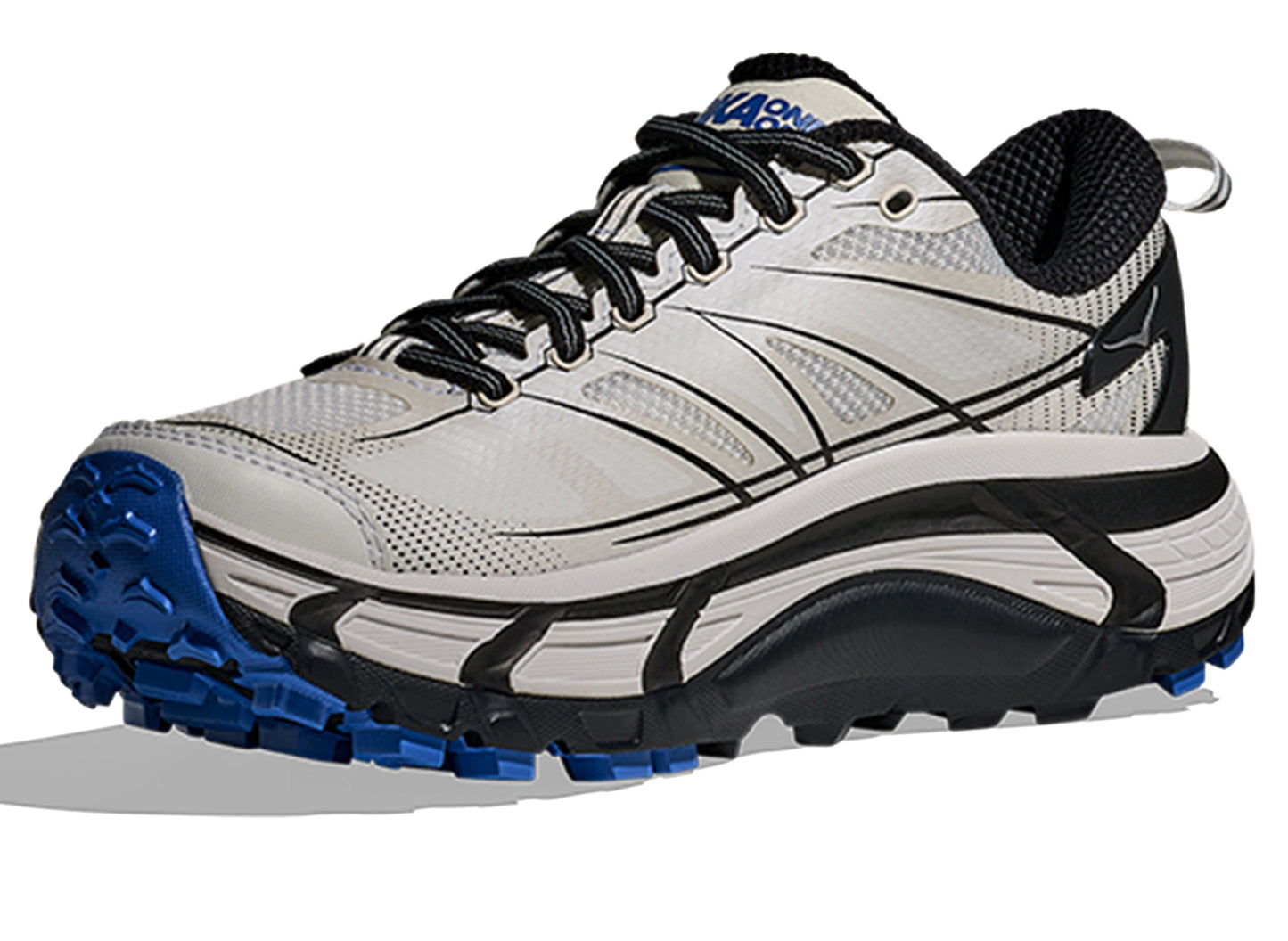 Unisex Hoka Mafate Speed 2 in White / Cobalt Blue