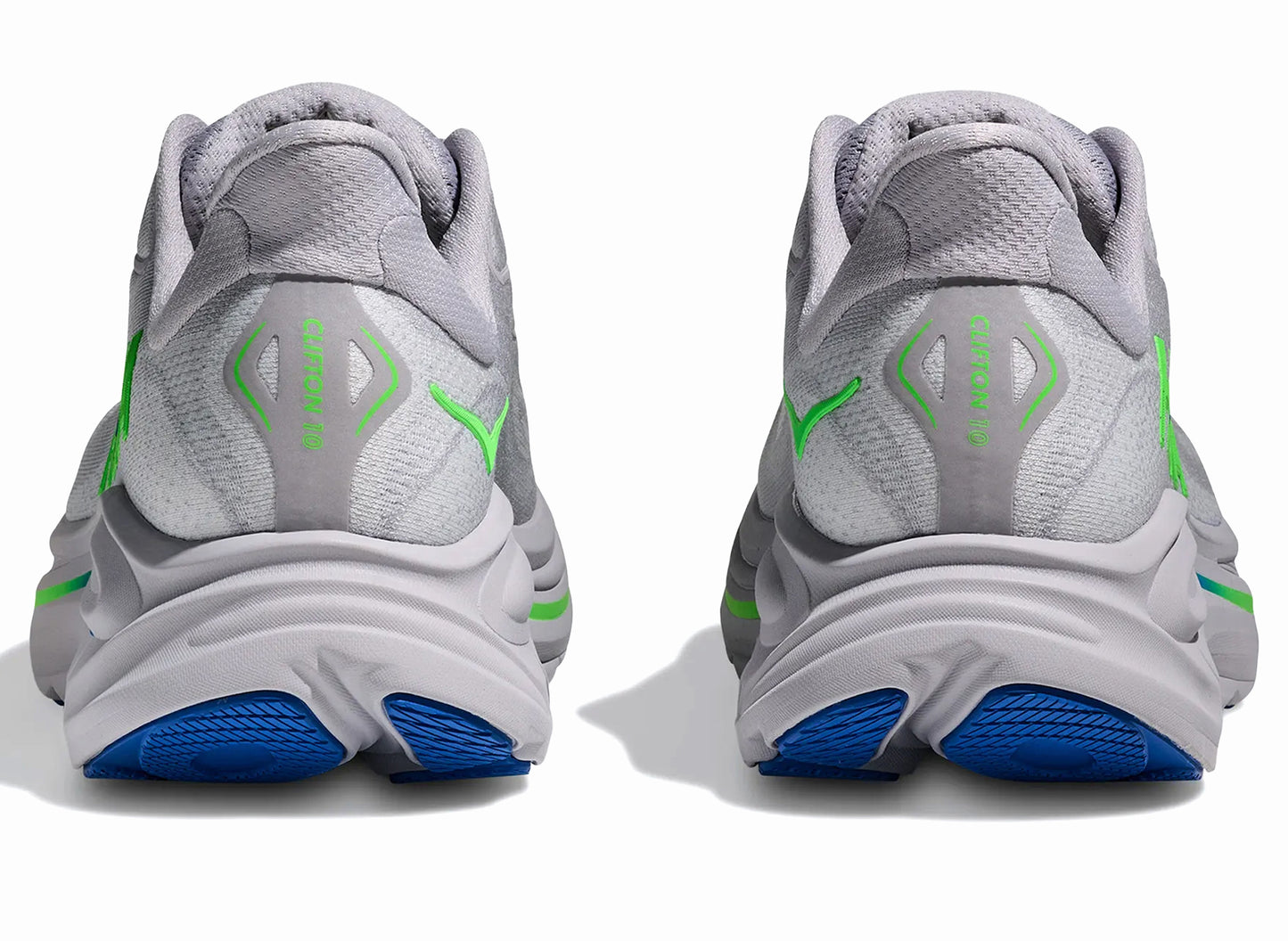 Hoka Clifton 10 'Ash Grey / Neon Green'