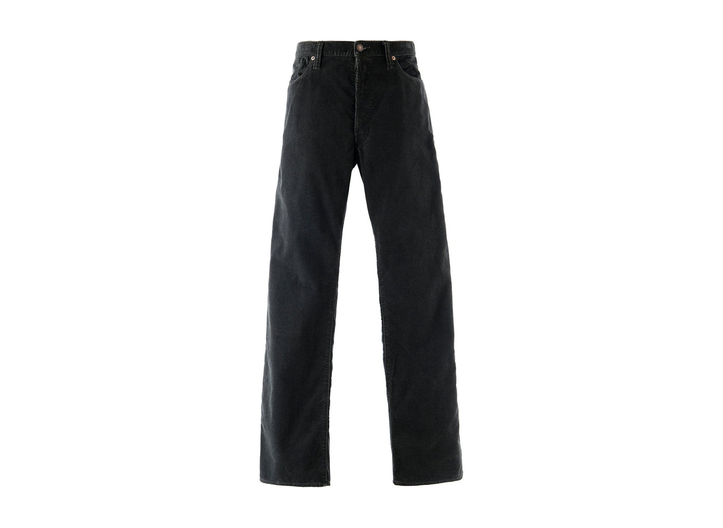 Saint Michael Corduroy Straight Pants in Black - front