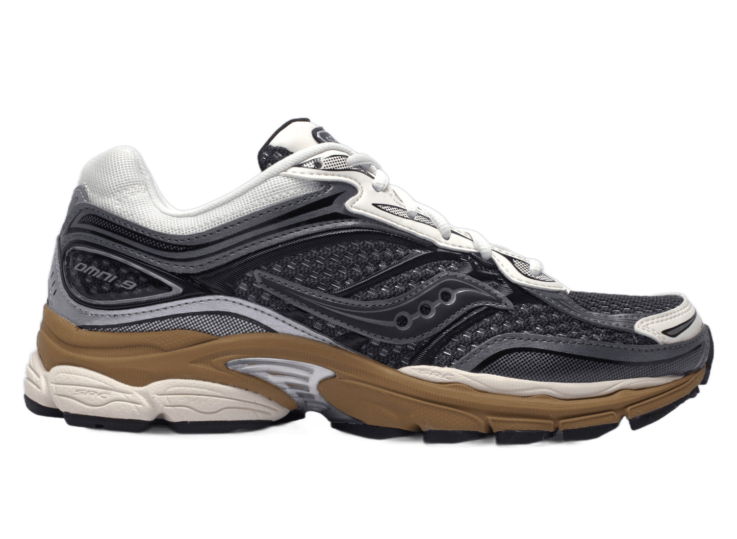 Saucony ProGrid Omni 9 in Gunmetal / Cider