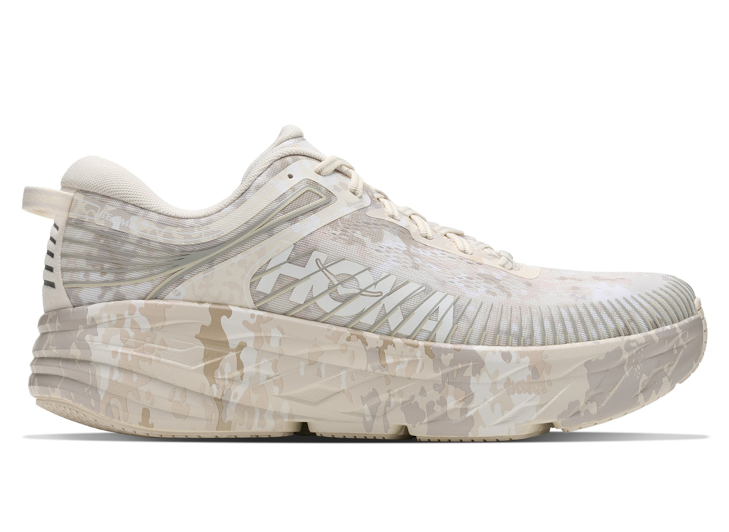Hoka x BEAMS Bondi 7 in Turtledove / Tidal Foam