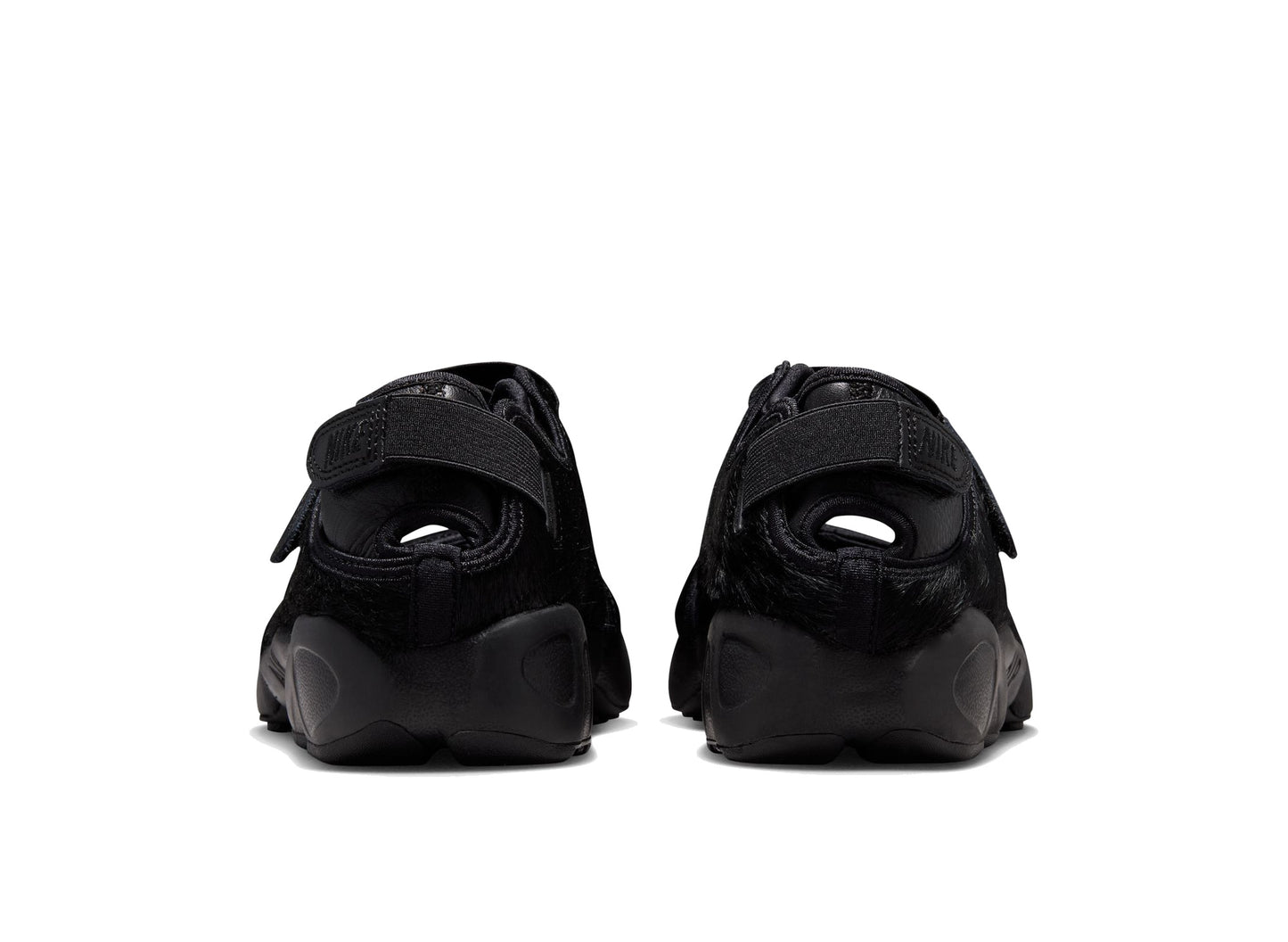 Women's Nike Air Rift in Black / Cool Grey, women's shoe in a black and cool grey colorway, view 3