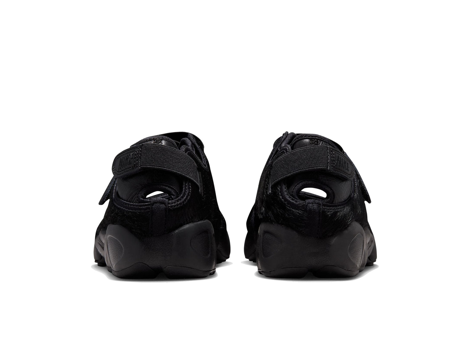 Women's Nike Air Rift in Black / Cool Grey, women's shoe in a black and cool grey colorway, view 3