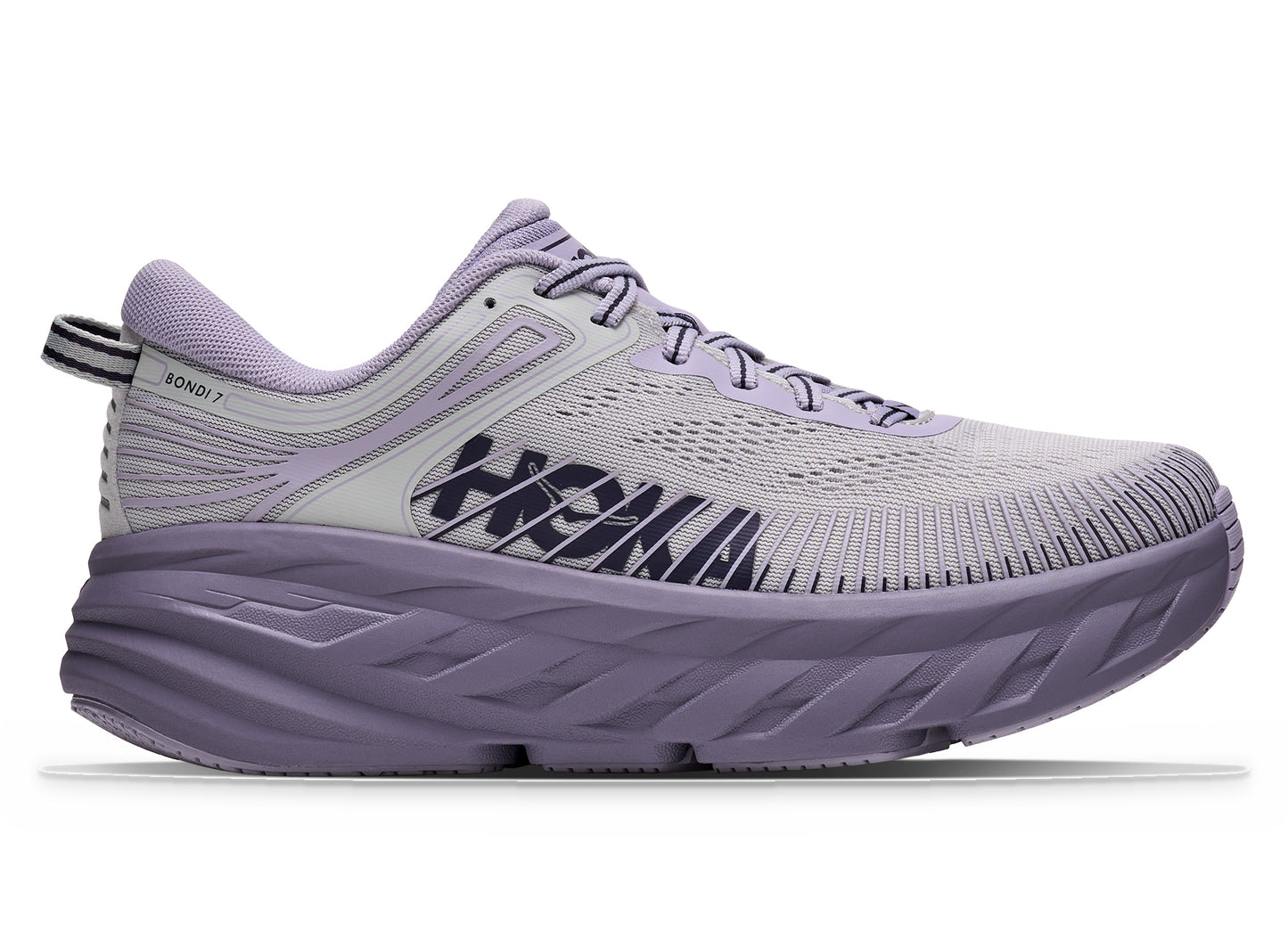 Women's Hoka Bondi 7 in Stardust / Mellow Lilac