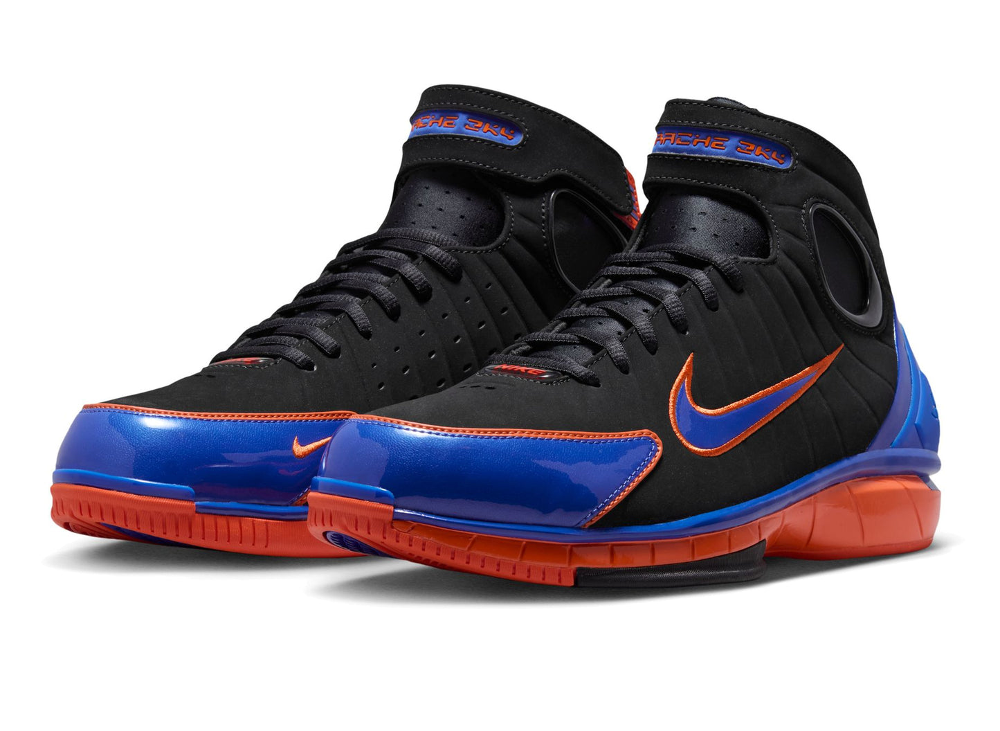 Nike Air Zoom Huarache 2K4 “Penny Hardaway” in Black / Varsity Royal / Safety Orange