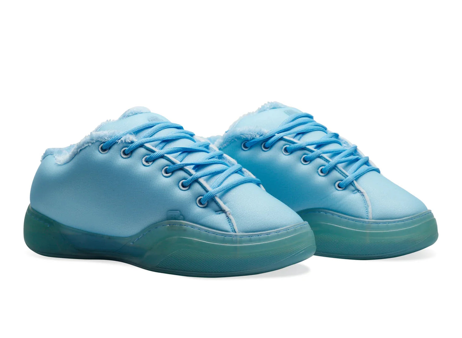 ERL Foam Vamp in Electric Blue, pair three-quarter view