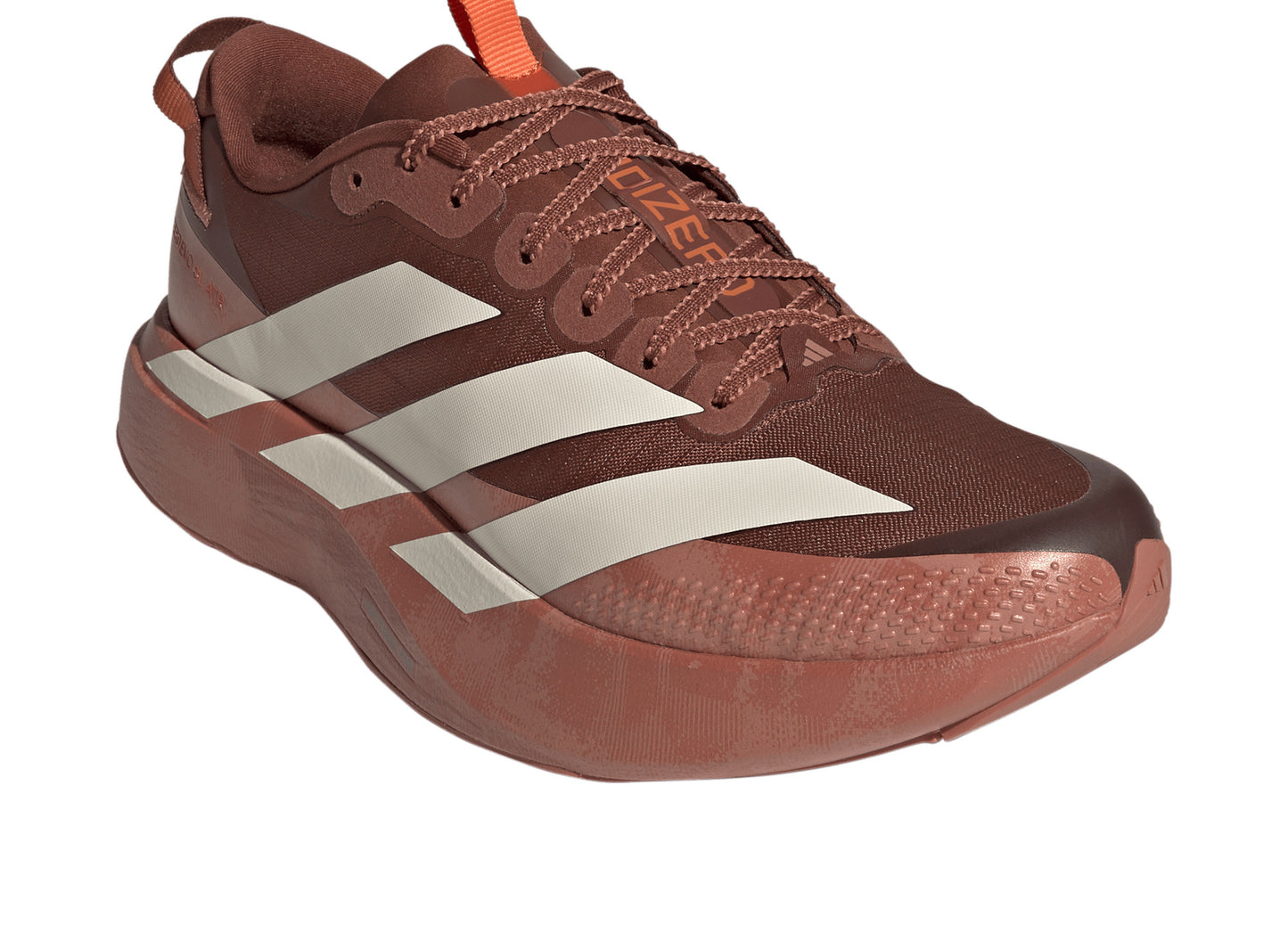 adidas Adizero EVO SL ATR in Burnt Sienna / Wonder White, men's running shoe, view 3