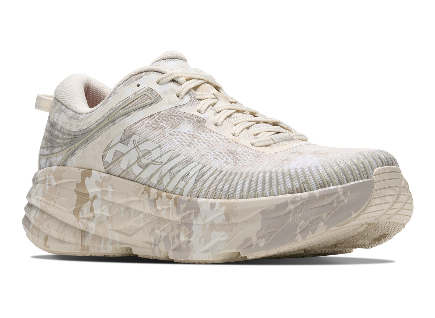 Hoka x BEAMS Bondi 7 in Turtledove / Tidal Foam