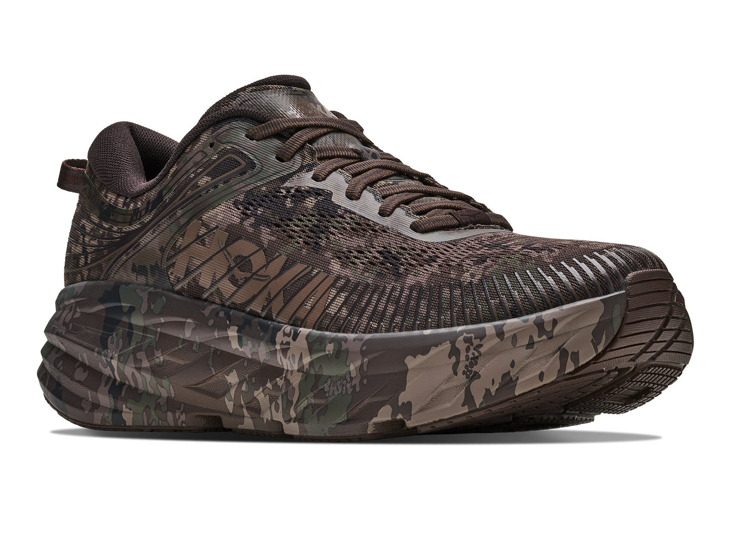 Hoka x BEAMS Bondi 7 in Chestnut / Black Bean