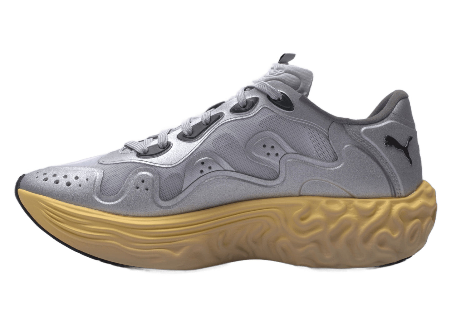 Puma x Salehe Bembury Velum 2 Nitro in Silver and Chrome, men's sneaker, view 3