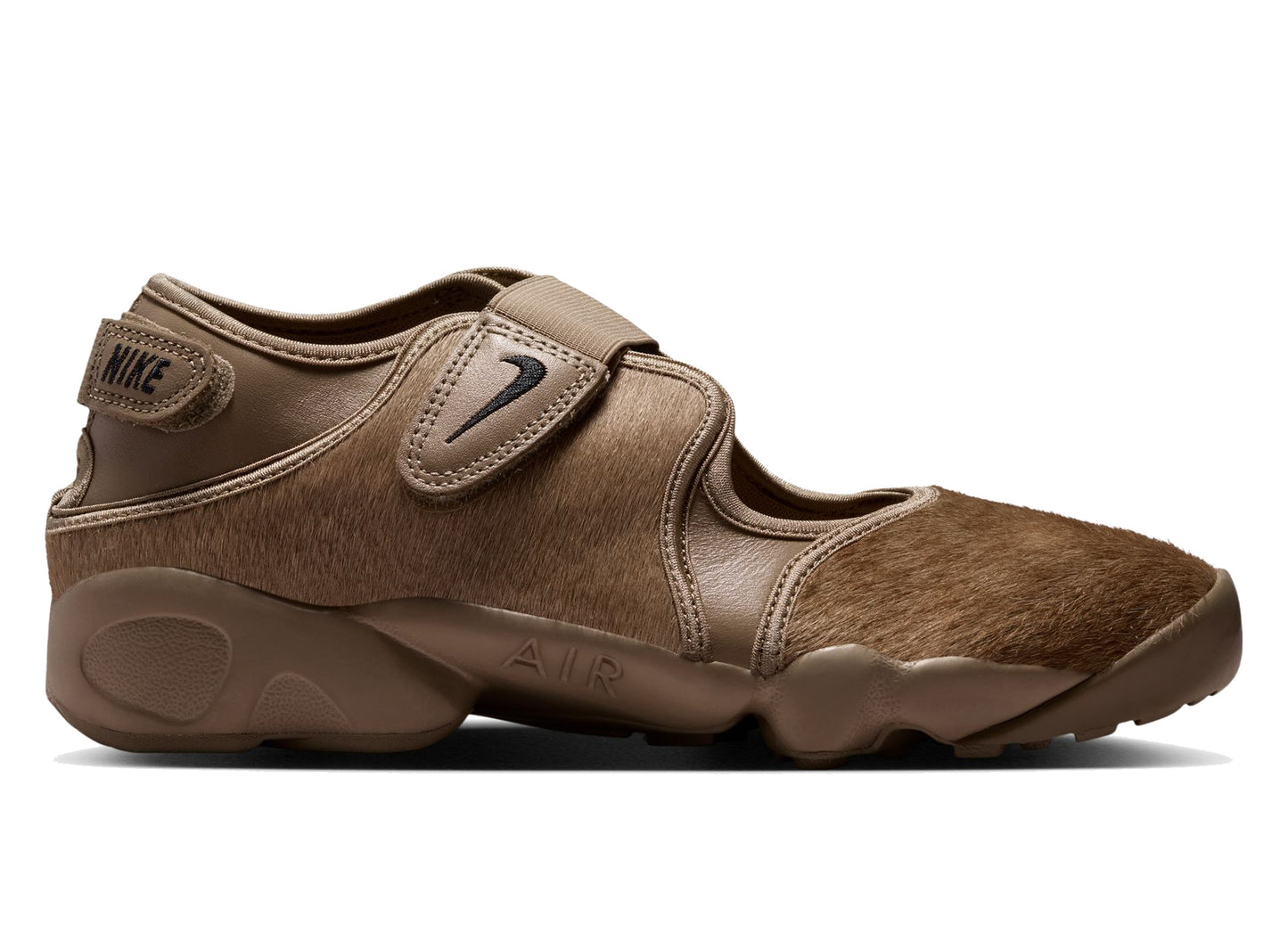 Women's Nike Air Rift in Dark Driftwood / Black, women's shoe in a dark driftwood colorway