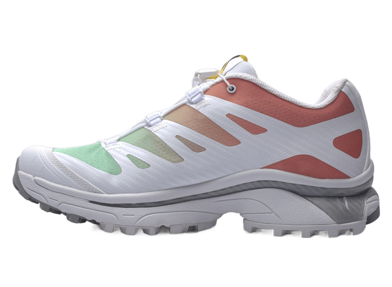 Salomon XT-4 OG shoe in the White and Green Ash colorway, white men's footwear, view 3
