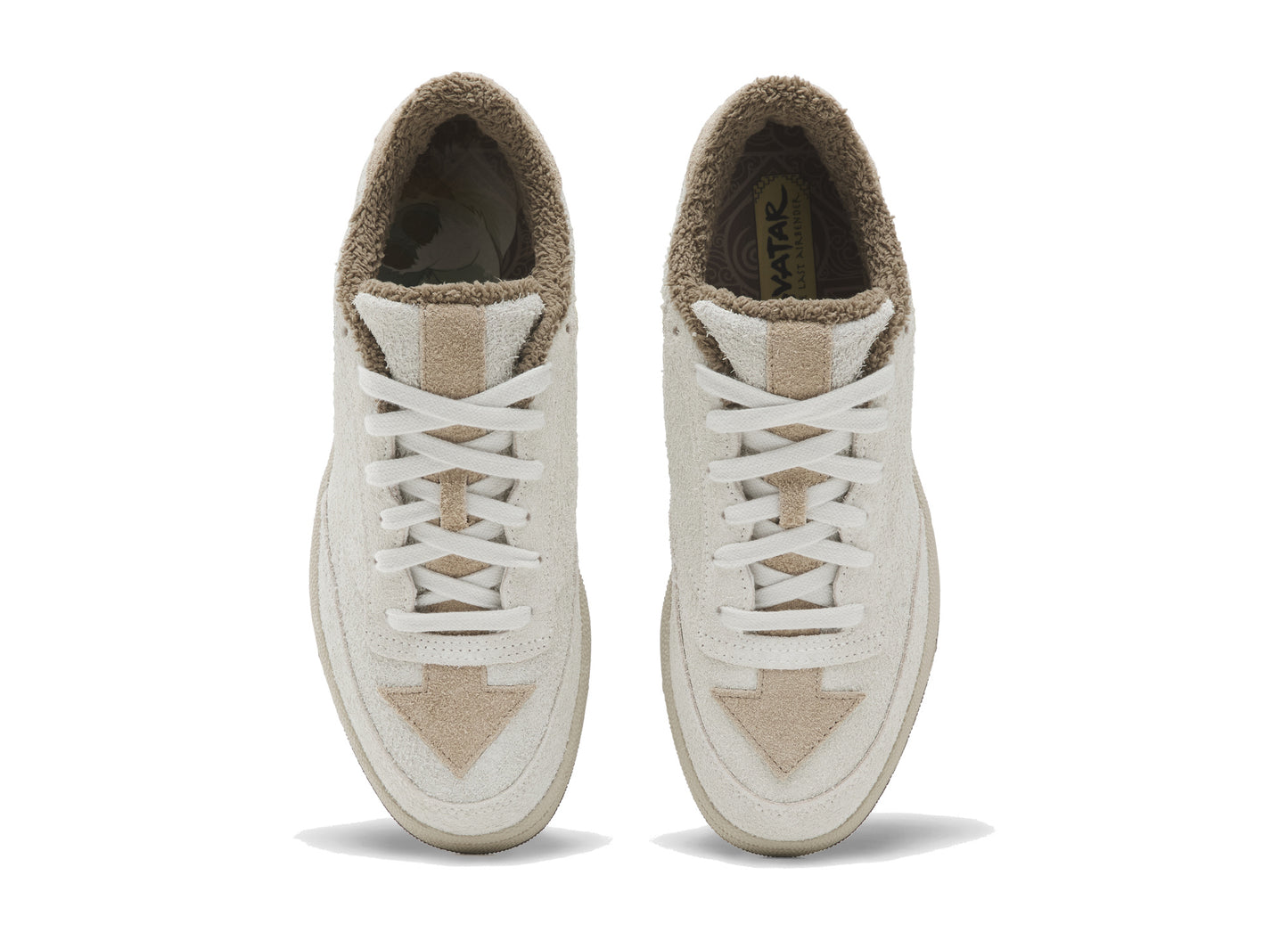 Reebok x Avatar: The Last Airbender Club C 85 in Chalk / Brown / Tan - top view