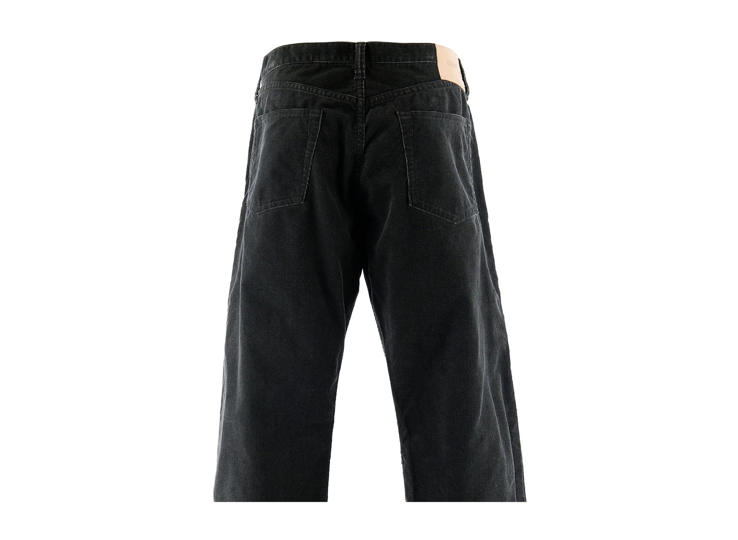 Saint Michael Corduroy Straight Pants in Black - back detail
