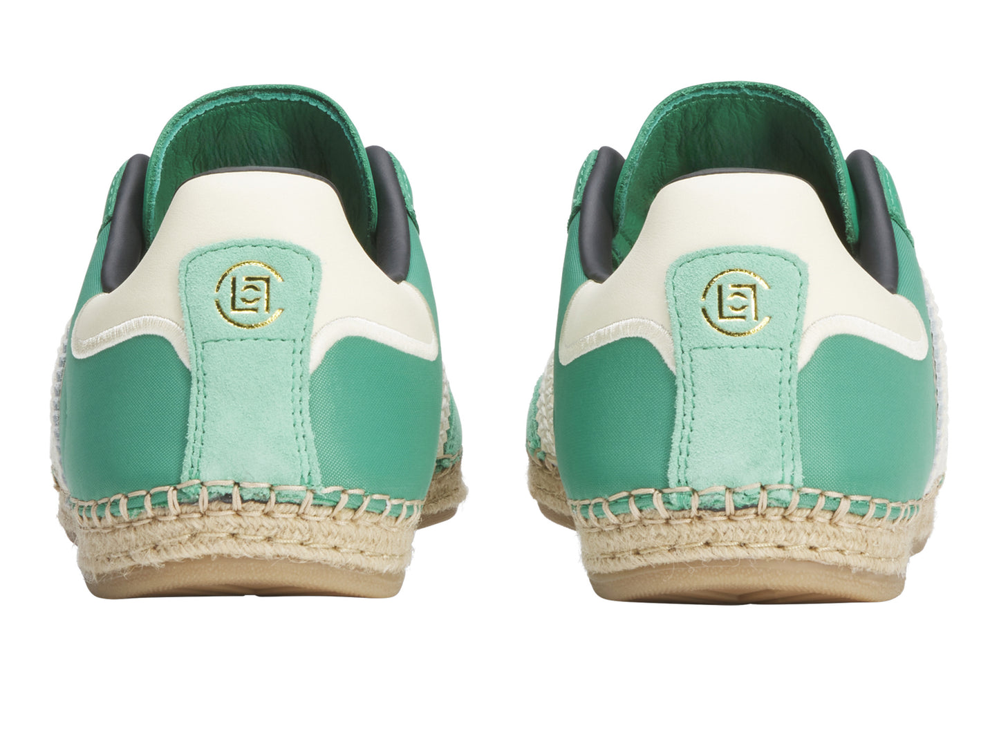 adidas x CLOT Samba Espadrille in Court Green and Warm Vanilla, men's sneaker, view 4