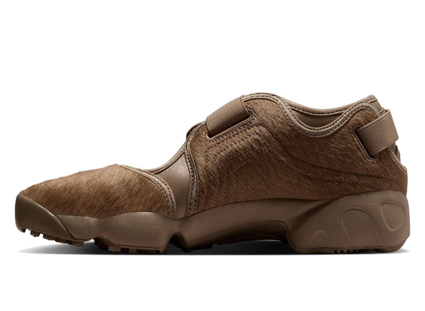 Women's Nike Air Rift in Dark Driftwood / Black, women's shoe in a dark driftwood colorway, view 4