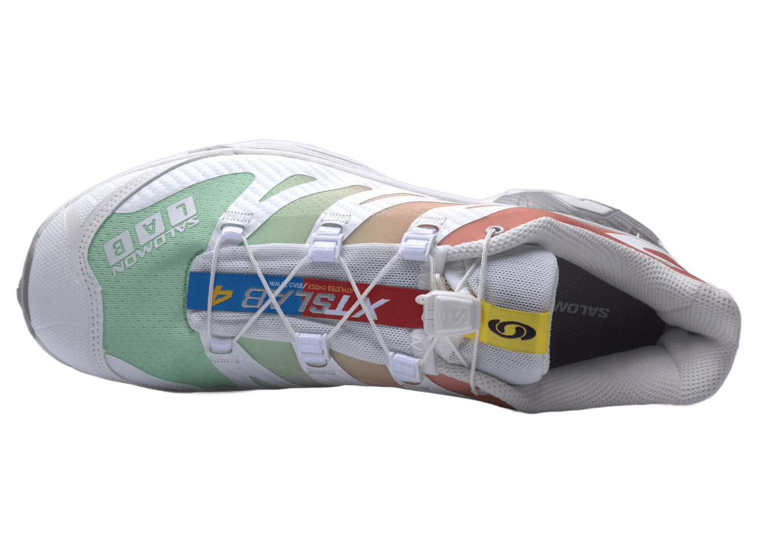 Salomon XT-4 OG shoe in the White and Green Ash colorway, white men's footwear, view 4