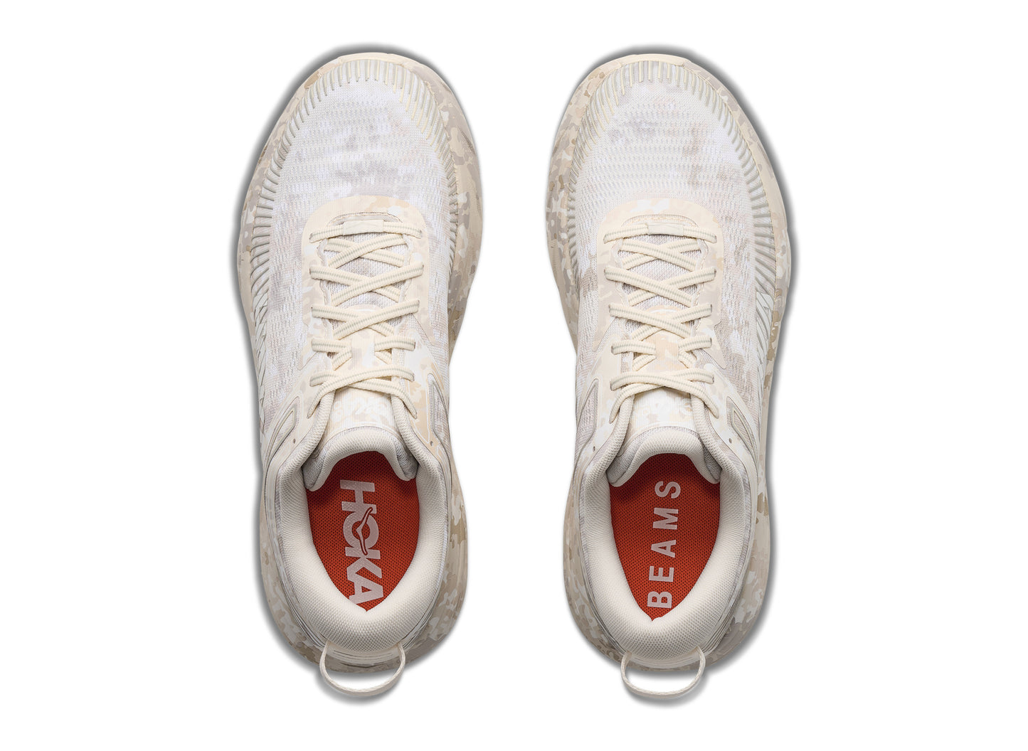 Hoka x BEAMS Bondi 7 in Turtledove / Tidal Foam