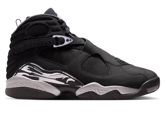 Air Jordan 8 Retro "Chrome" in Black / White / Light Graphite