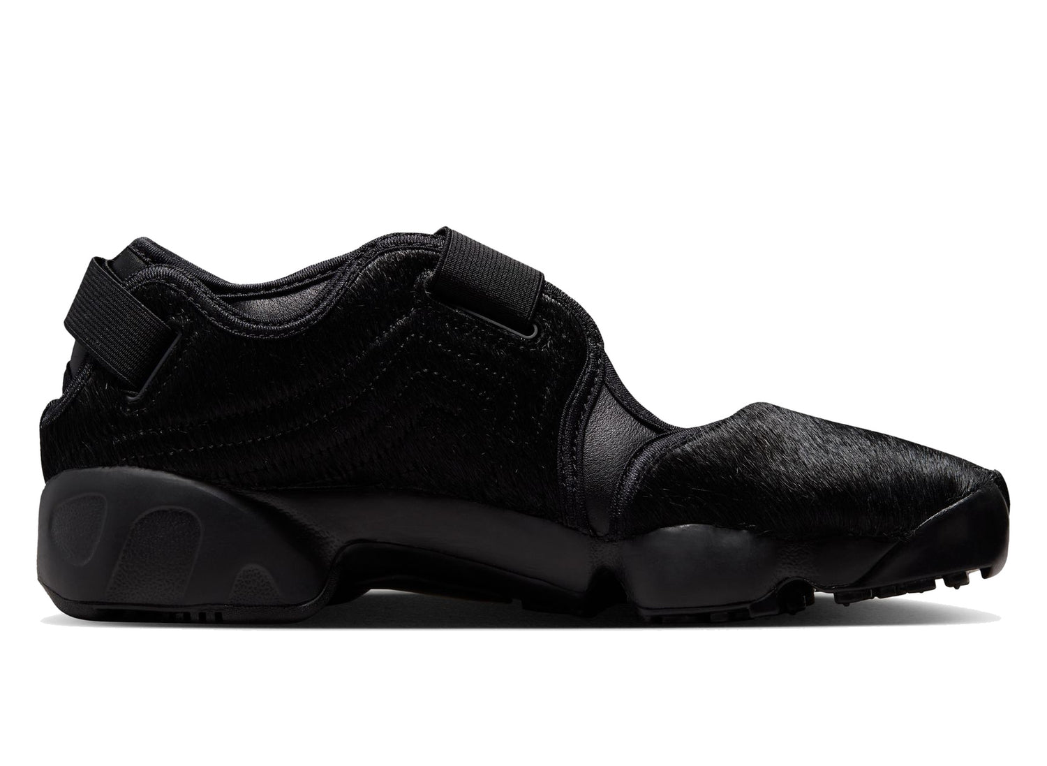 Women's Nike Air Rift in Black / Cool Grey, women's shoe in a black and cool grey colorway, view 5