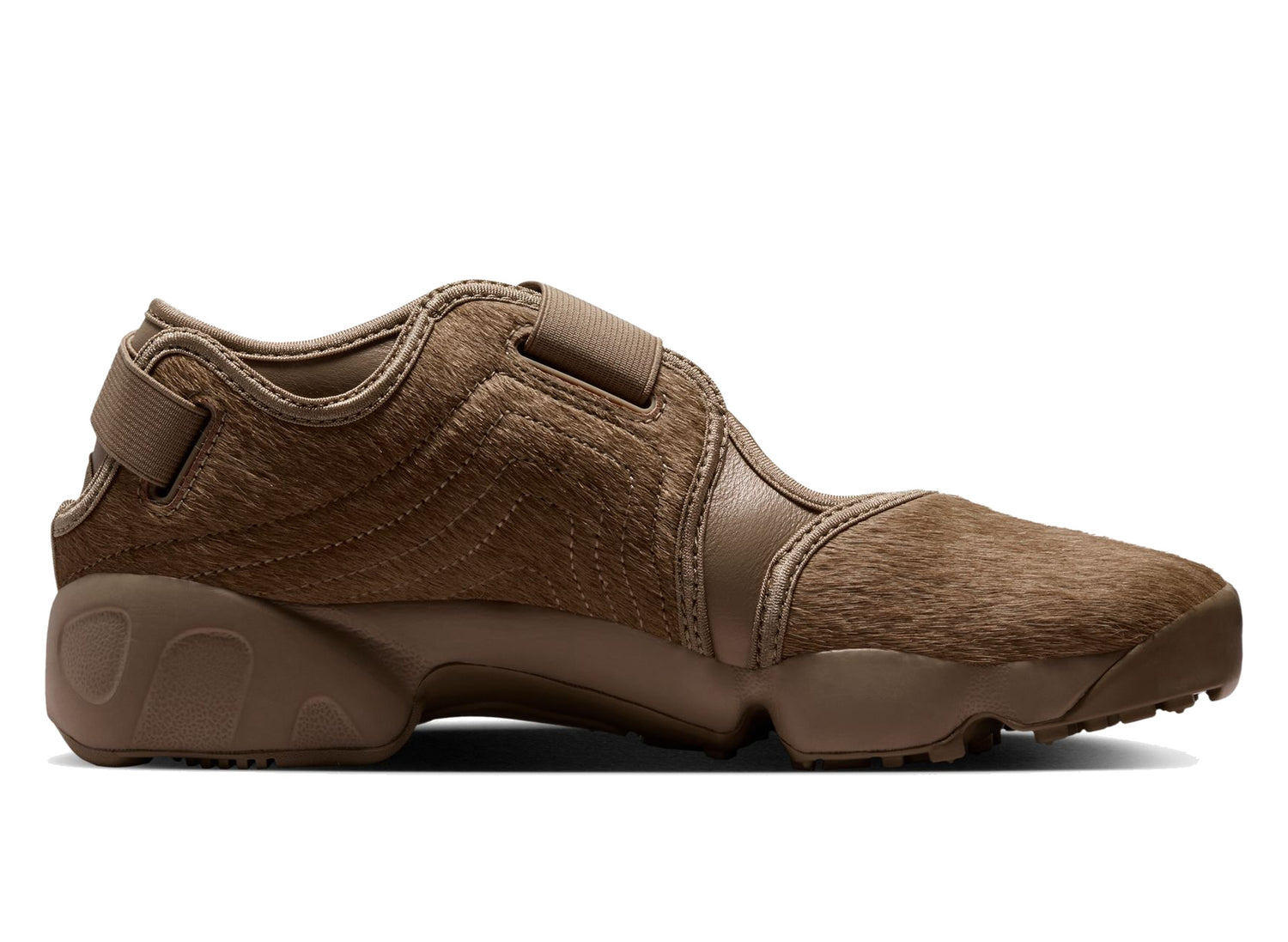 Women's Nike Air Rift in Dark Driftwood / Black, women's shoe in a dark driftwood colorway, view 5