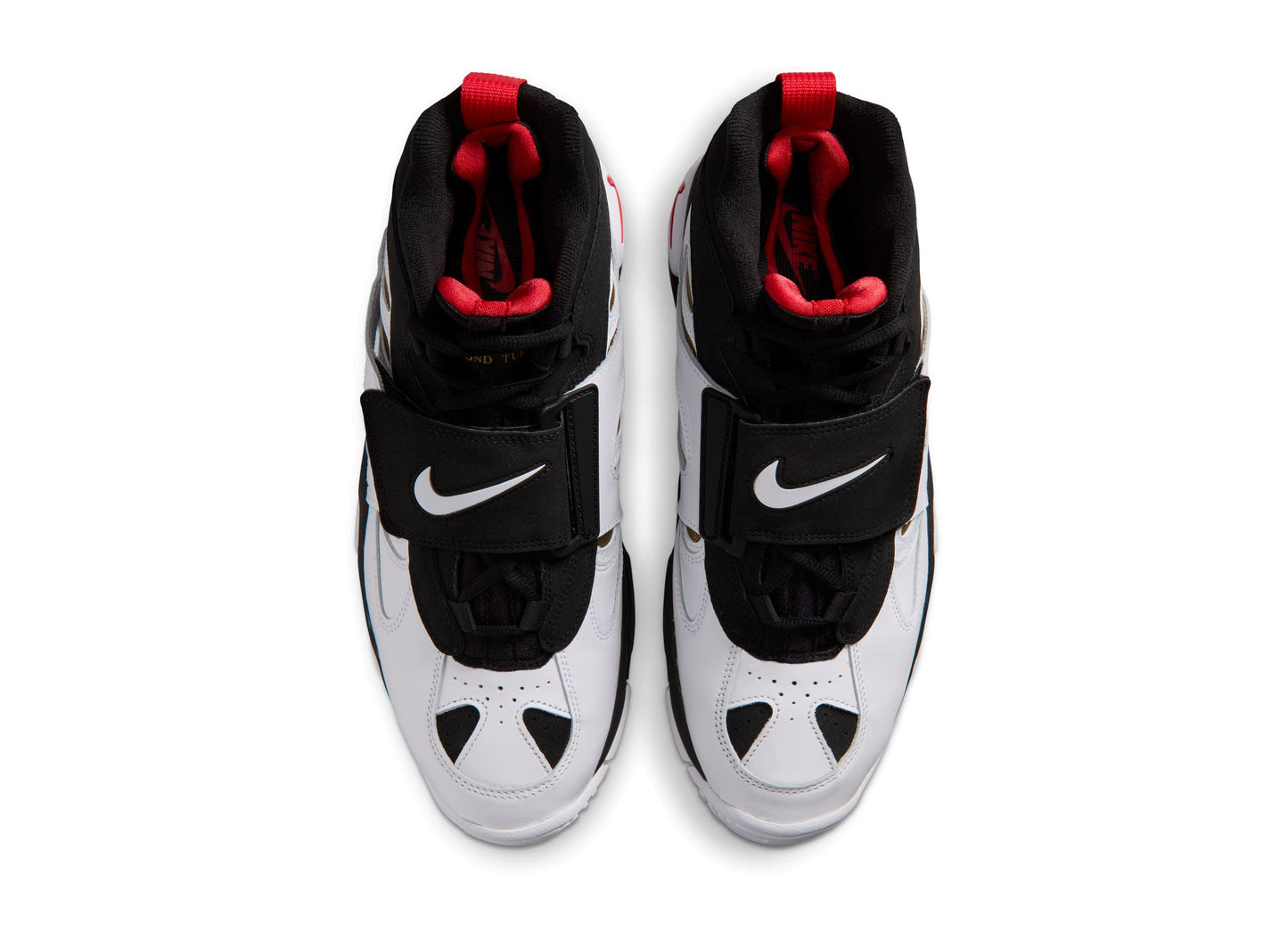 Nike Air Diamond Turf II "49ers" in Black / Fire Red
