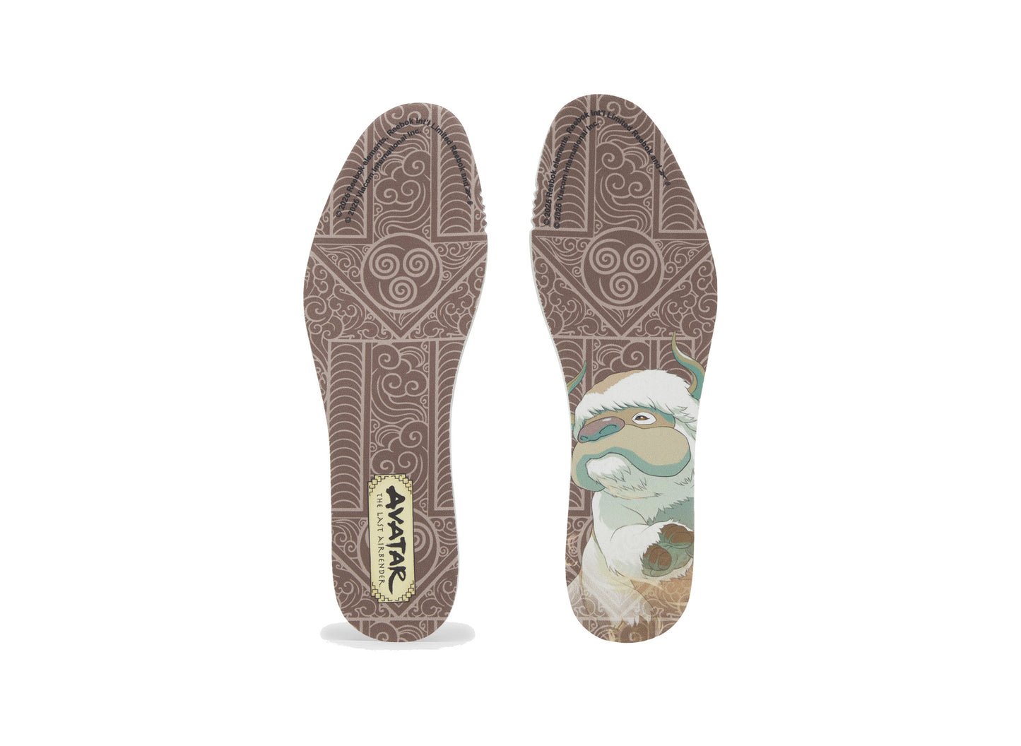 Reebok x Avatar: The Last Airbender Club C 85 in Chalk / Brown / Tan - Avatar graphic insoles