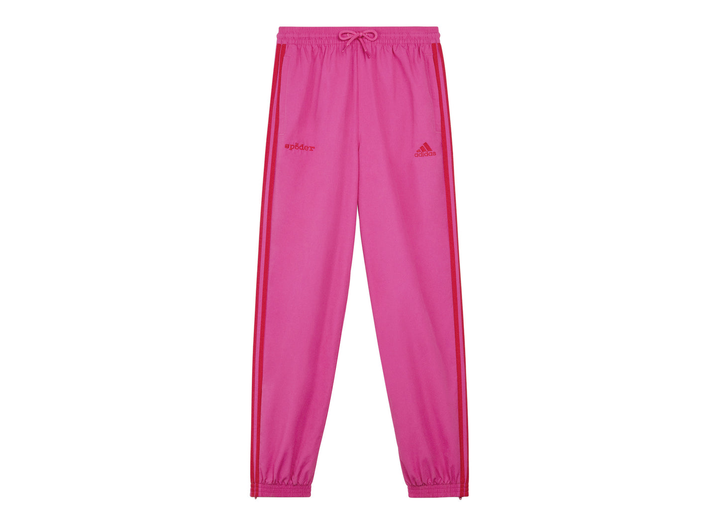 Adidas x Sp5der Nylon Track Pant in the Pink colorway, pink men's track pants, view 6